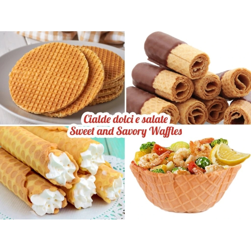 Beper - Waffeleisen 2-in-1 1000W/230V rot