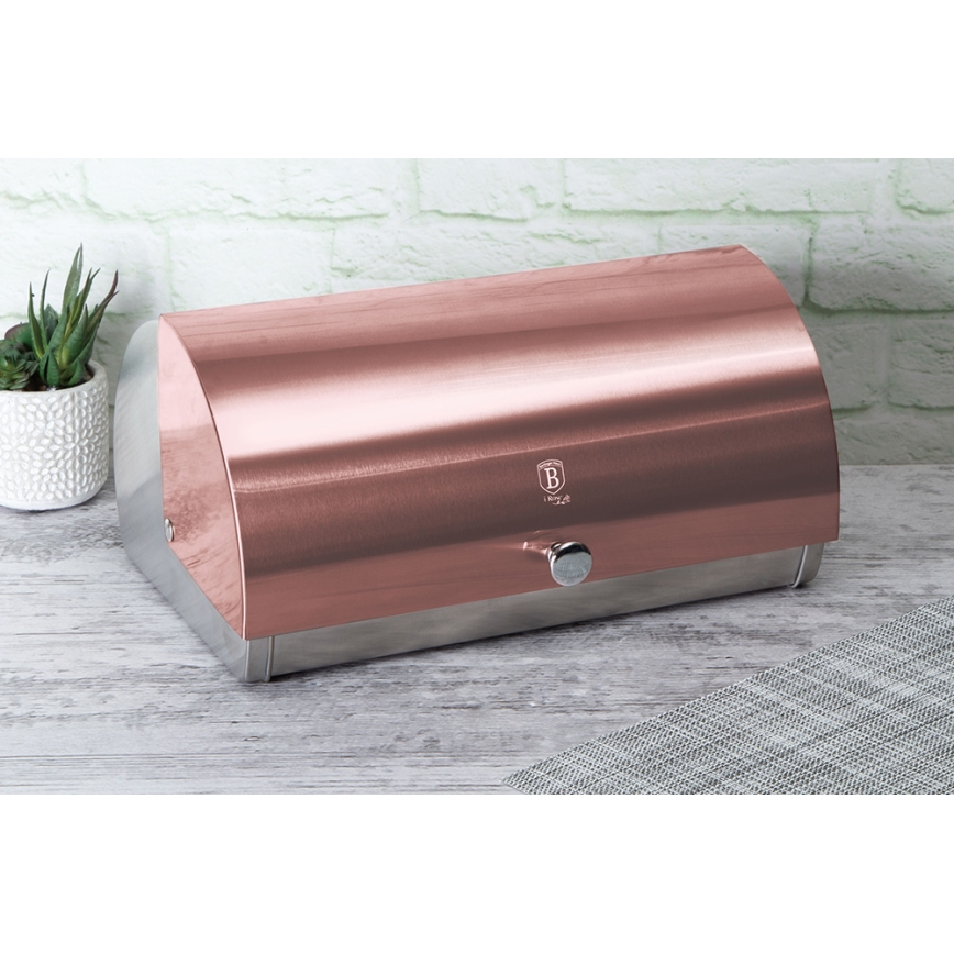 BerlingerHaus - Brotkasten Edelstahl/Roségold