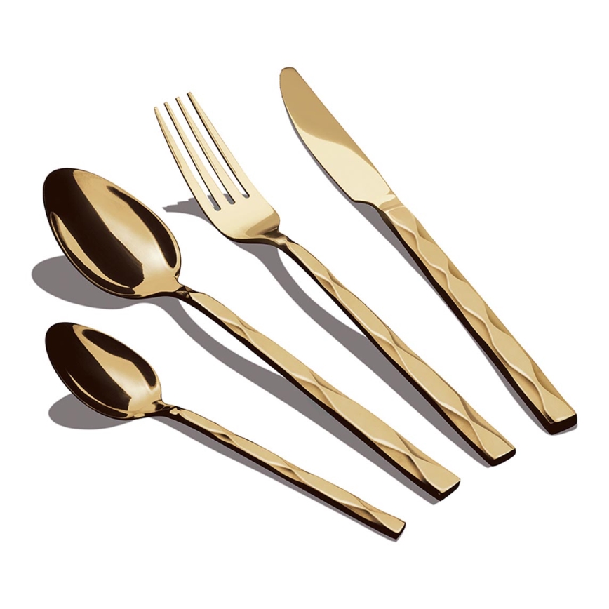 BerlingerHaus - Edelstahl-Besteck-Set 24-teilig gold