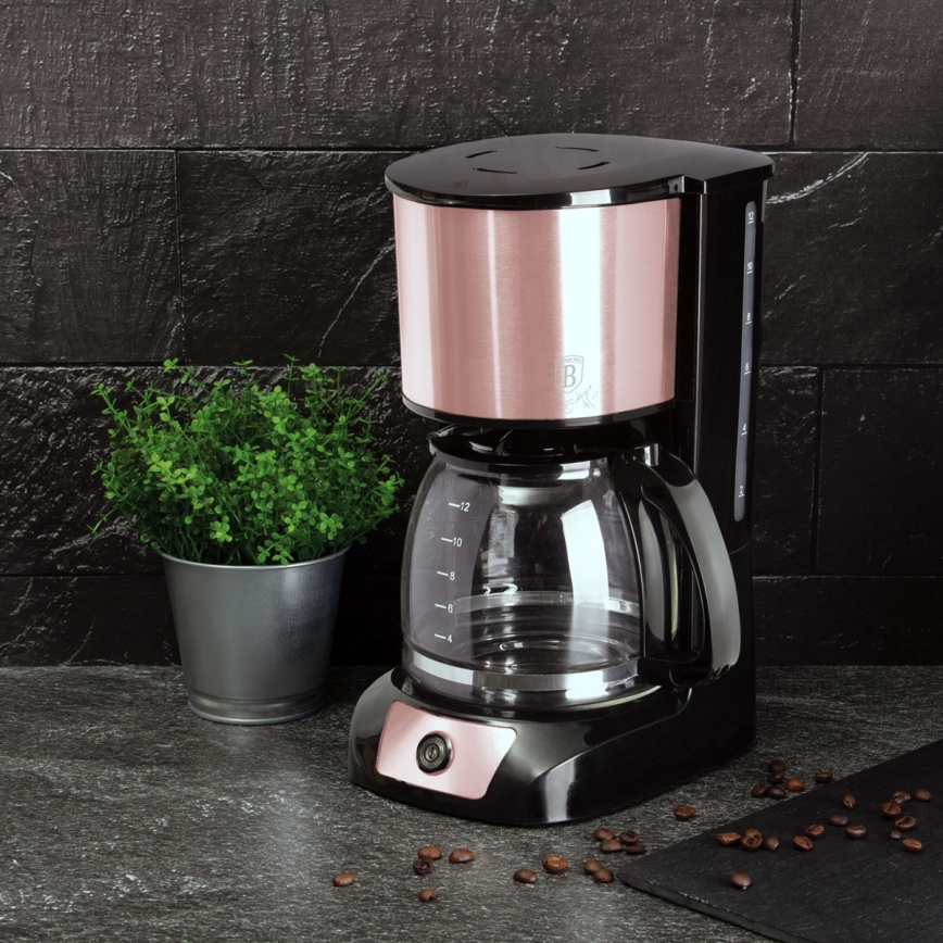 BerlingerHaus - Filterkaffeemaschine 1,5l mit Temperaturerhaltung 800W/230V roségolden