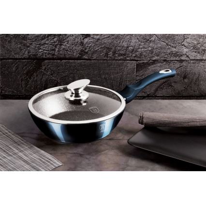 BerlingerHaus - Geschirrset mit Marmoroberfläche 13 Stück blau