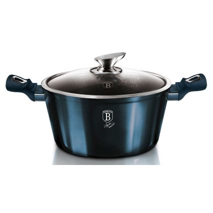 BerlingerHaus - Geschirrset mit Marmoroberfläche 13 Stück blau