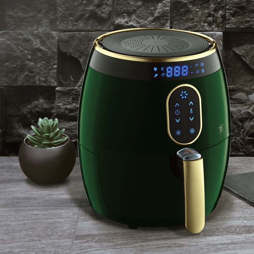 BerlingerHaus - Heißluftfritteuse 3,2 l 1350W/230V/30min grün/gold
