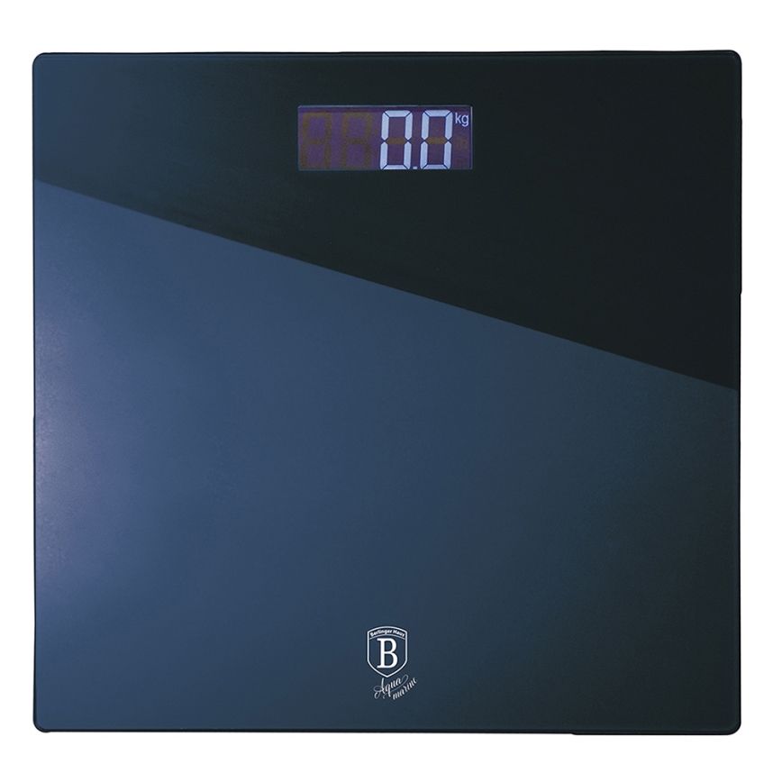 BerlingerHaus - Personenwaage mit LCD-Display 2xAAA blau