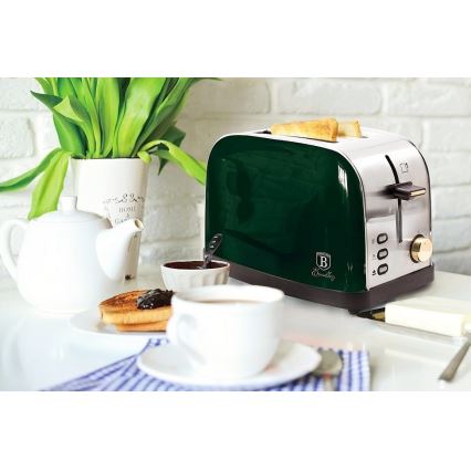 BerlingerHaus - Toaster mit zwei Löchern 850W/230V Edelstahl/grün