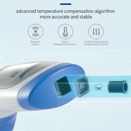 Berührungsloses Infrarot-Thermometer Berrcom JXB-182 2×AA