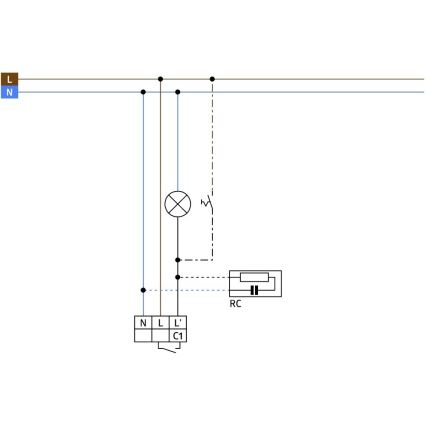 Bewegungssensor für den Außenbereich LC-CLICK 140° IP44 schwarz