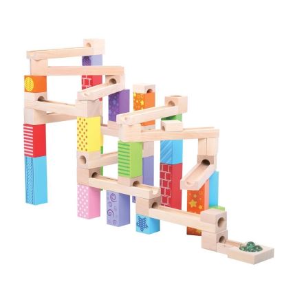 Bigjigs Toys - Holz-Murmelbahn bunt