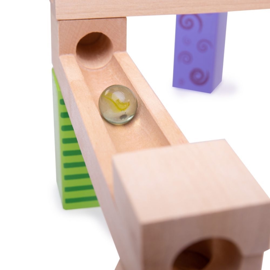Bigjigs Toys - Holz-Murmelbahn bunt