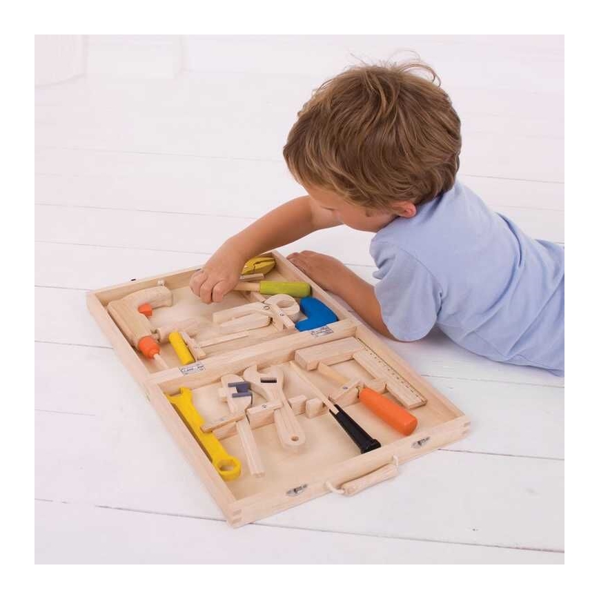 Bigjigs Toys - Holzkasten mit Werkzeugen