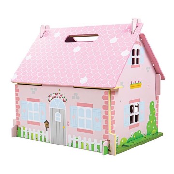 Bigjigs Toys - Tragbares Puppenhaus aus Holz