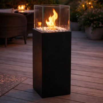 Bio-Kamin ALICANTE 26,5x80,5 cm 2kW schwarz