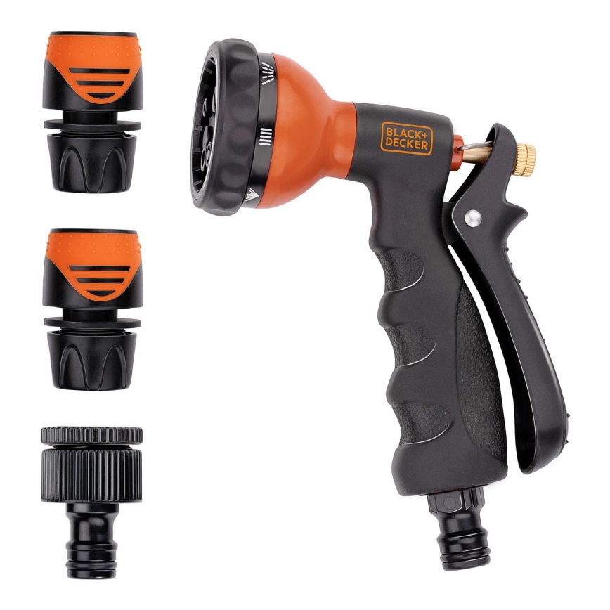 BLACK+DECKER - Bewässerungspistole mit 3 Anschlüssen