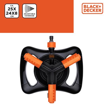 BLACK+DECKER - Dreiarmiger Kreissprinkler