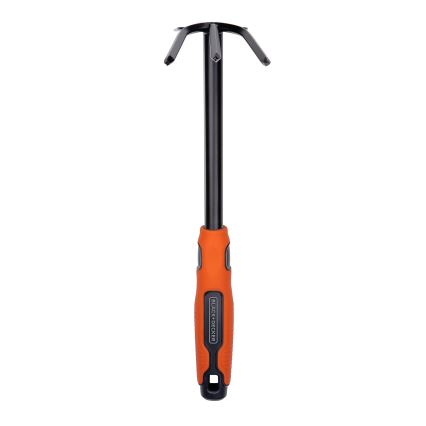 BLACK+DECKER - Gartenhacke mit dreizinkigem Bodenlockerer 30 cm