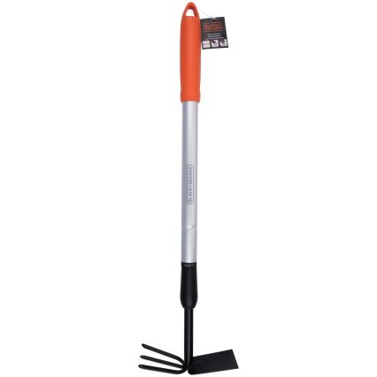 BLACK+DECKER - Gartenhacke mit dreizinkigem Bodenlockerer 66-101 cm