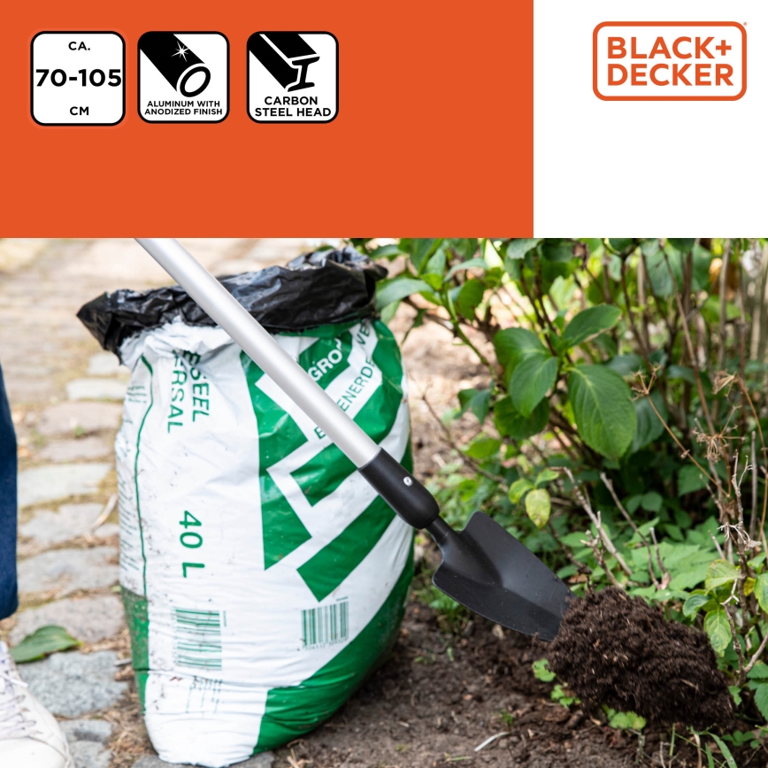 BLACK+DECKER - Spaten 70-105 cm
