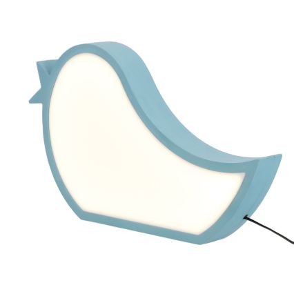 BLAUE LED Kinder-Schreibtischlampe BIRD LED/12W/230V