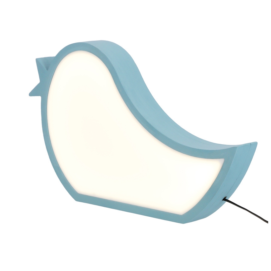 BLAUE LED Kinder-Schreibtischlampe BIRD LED/12W/230V