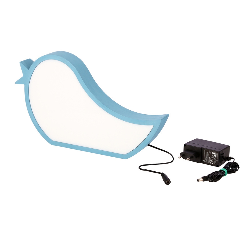 BLAUE LED Kinder-Schreibtischlampe BIRD LED/12W/230V