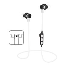 Bluetooth-Kopfhörer mit Mikrofon und MicroSD-Player weiß/schwarz