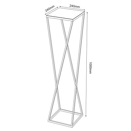 Blumenständer 100x24 cm in Gold