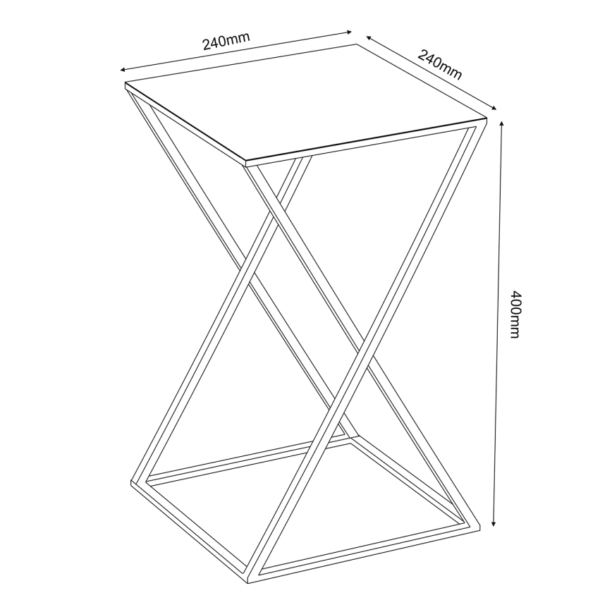 Blumenständer 40x24 cm schwarz
