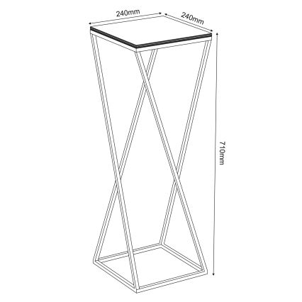 Blumenständer 70x24 cm schwarz
