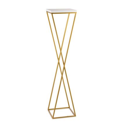 Blumenständer LOFT 100x24 cm gold/weiß