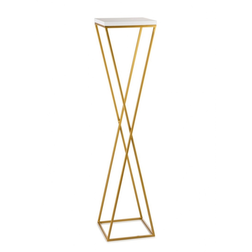 Blumenständer LOFT 100x24 cm gold/weiß