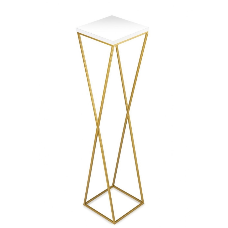 Blumenständer LOFT 100x24 cm gold/weiß