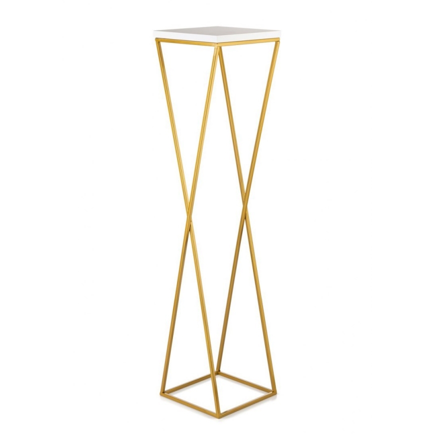 Blumenständer LOFT 100x24 cm gold/weiß