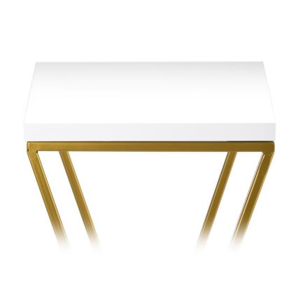 Blumenständer LOFT 100x24 cm gold/weiß