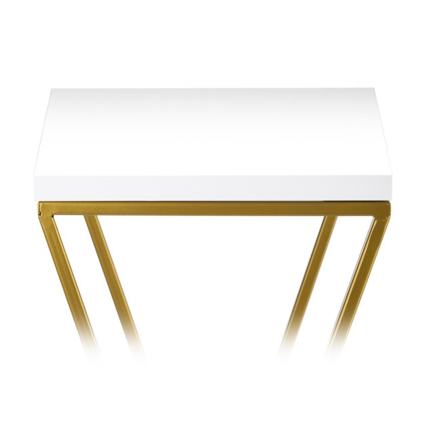Blumenständer LOFT 100x24 cm gold/weiß