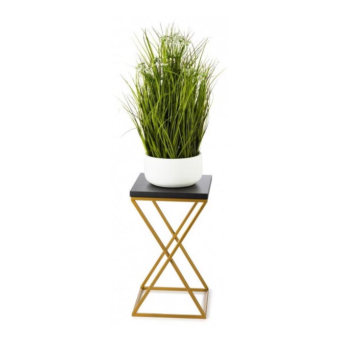 Blumenständer LOFT 40x24 cm gold/schwarz