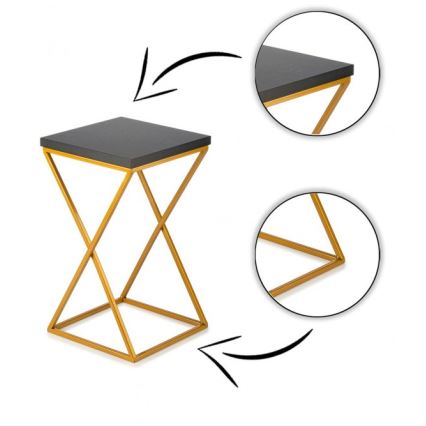 Blumenständer LOFT 40x24 cm gold/schwarz