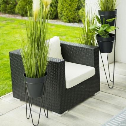 Blumentopfständer LOFT 50x30 cm Schwarz