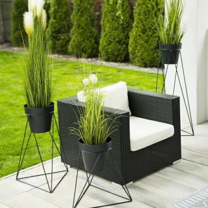 Blumentopfständer TRIANGL 90x50 cm Schwarz