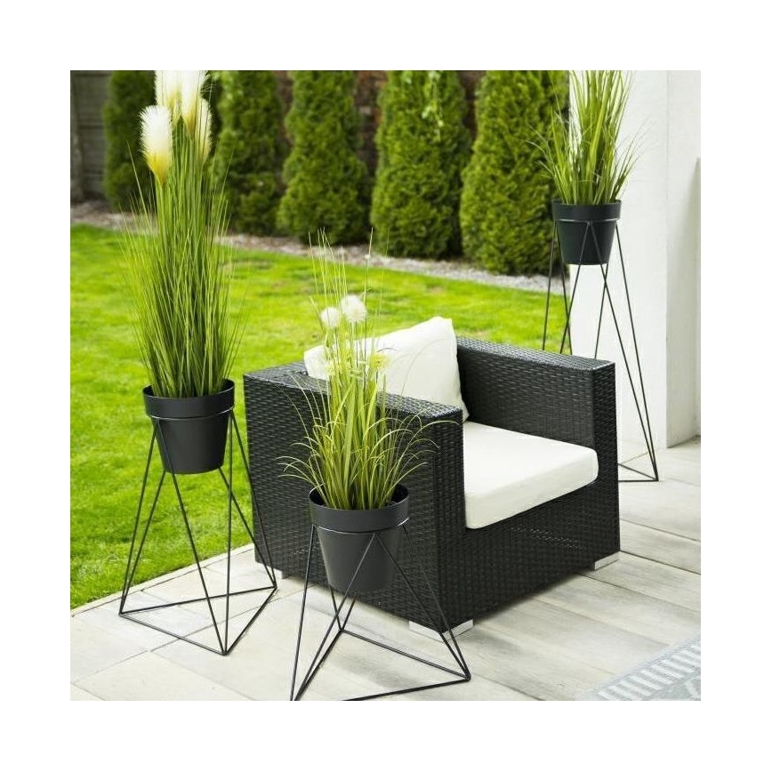Blumentopfständer TRIANGL 90x50 cm Schwarz