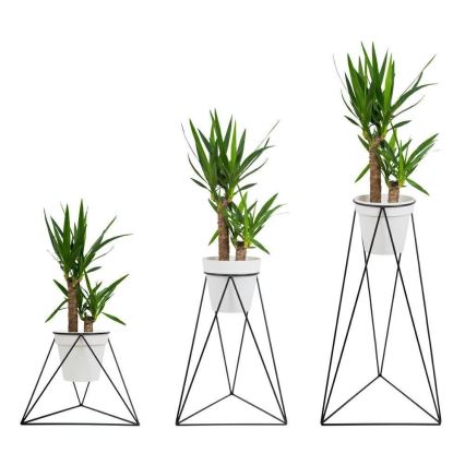 Blumentopfständer TRIANGL 90x50 cm Schwarz