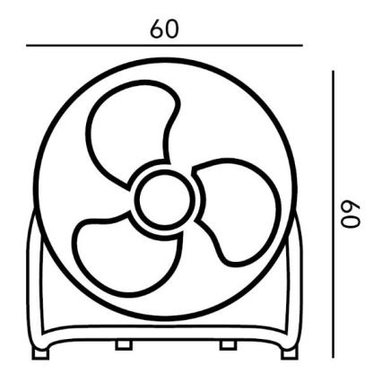 Bodenventilator VIENTO 100W/230V chromglänzend