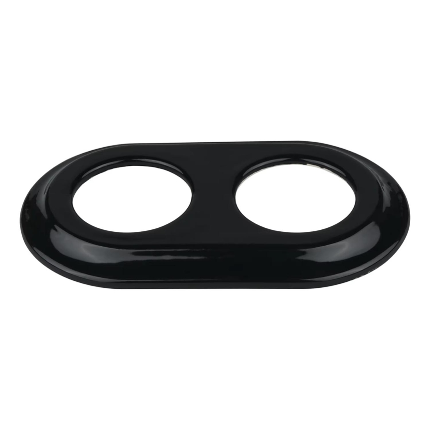 Bohemia-Design - Doppel-Fotorahmen im Retro-Stil aus Porzellan, schwarz