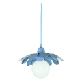 Bohemia-Design - Hängeleuchte an Kabel 1xE27/60W/230V blau