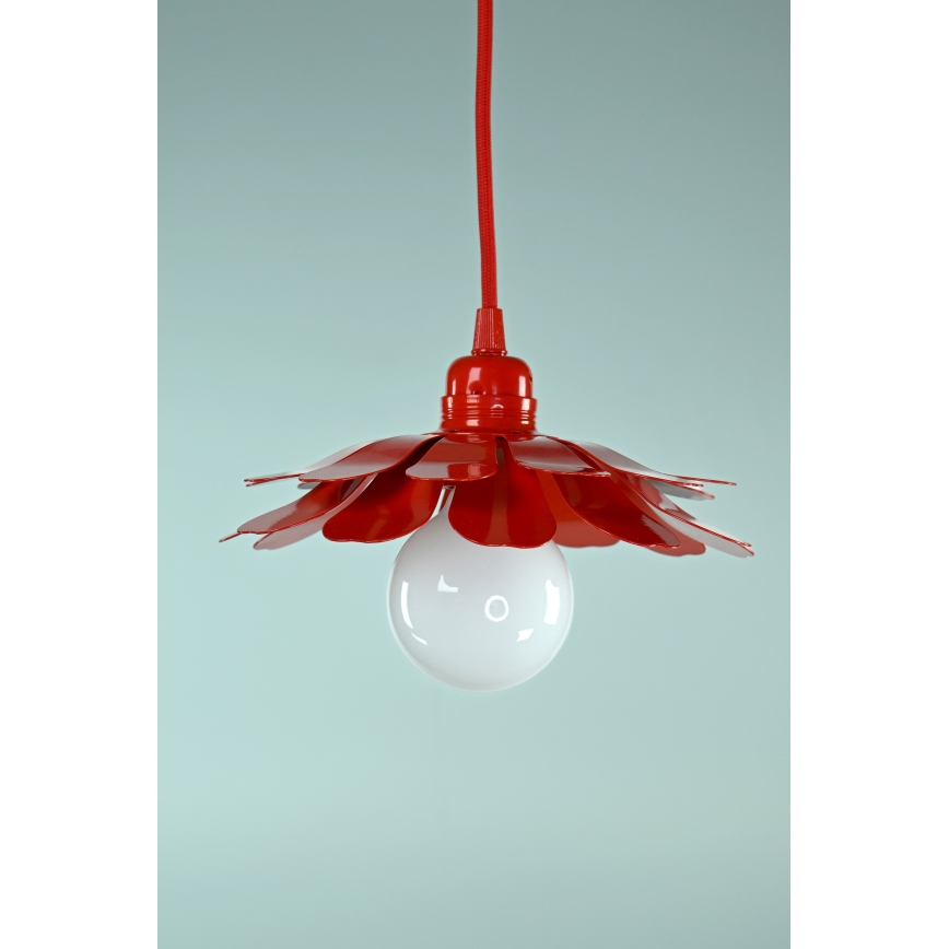 Bohemia-Design - Hängeleuchte an Kabel 1xE27/60W/230V rot