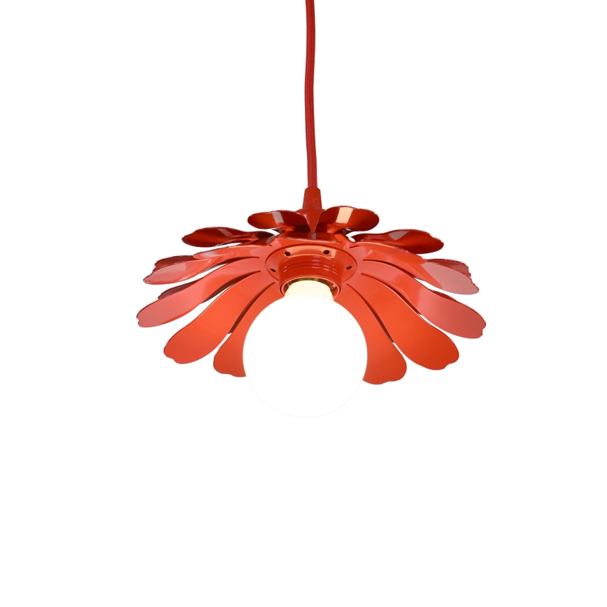 Bohemia-Design - Hängeleuchte an Kabel 1xE27/60W/230V rot