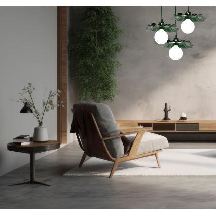 Bohemia-Design - Kabel-Pendelleuchte 1xE27/60W/230V grün