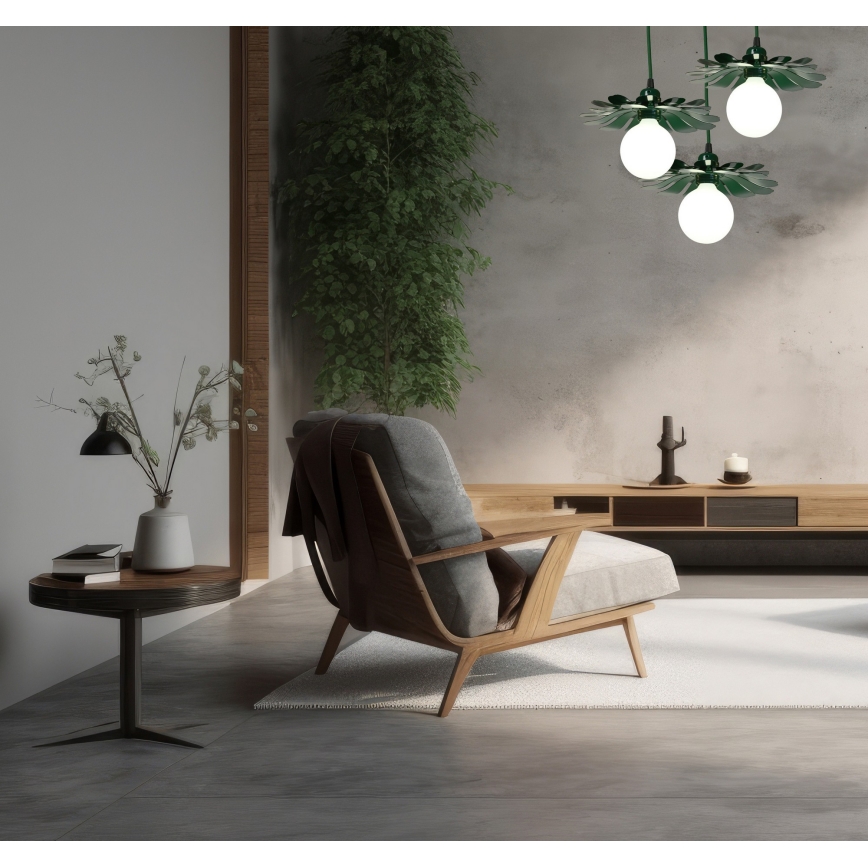 Bohemia-Design - Kabel-Pendelleuchte 1xE27/60W/230V grün