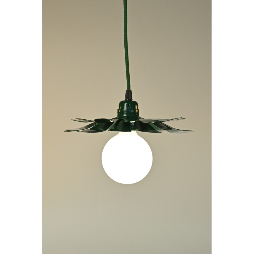 Bohemia-Design - Kabel-Pendelleuchte 1xE27/60W/230V grün