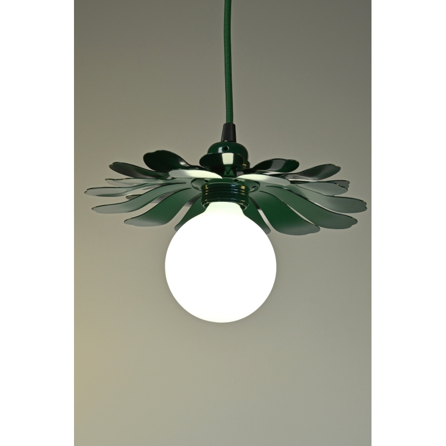 Bohemia-Design - Kabel-Pendelleuchte 1xE27/60W/230V grün