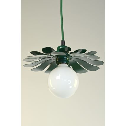 Bohemia-Design - Kabel-Pendelleuchte 1xE27/60W/230V grün